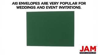 Dark Green A10 Envelopes   JAM Paper