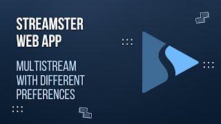 Multistream from OBS using different preferences with no extra CPU and network load.