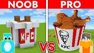 NOOB vs PRO: KFC FAMILY BUCKET House Build Challenge in Minecraft