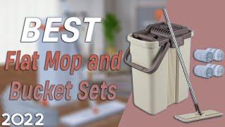 Top 5: BEST Flat Mop and Bucket Sets of 2022 | Double Bucket and Mop for Floor Cleaning