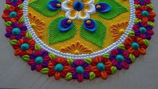 #1816 satisfying video | Sand art | Diwali rangoli designs | Navratri rangoli design