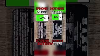 IPHONE 16 PRO VS NOTHING 3A PRO BATTERY  TEST !!