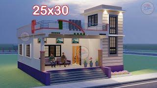 750sqft House Plan II Ghar ka Design II Beautiful Home II Low Budget house