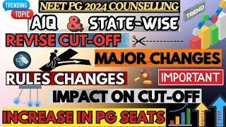 NEET PG 2024 COUNSELLING: Major Changes and Revised cutoff, State-Wise Cutoff Trends/Seats increased