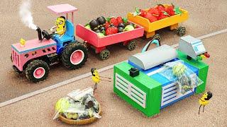 Diy tractor making mini Fruits Vacuum Sealern | diy Bulldozer rescues Overturned Tractor  | HP Mini