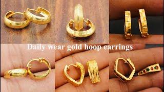 Daily wear hoop Earrings designs with weight & price #lifestylegold