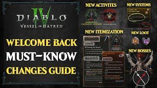 Diablo 4 MUST WATCH Before Playing! ALL CHANGES Since Launch - Get READY for Vessel of Hatred NOW!