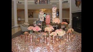 Blush Pink Floating Candle Centerpieces by Sweet 16 Candelabras®