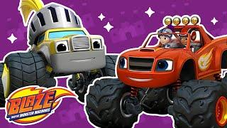 Blaze and his Mechanic Team Repair the Runaway Knight!  | Blaze and the Monster Machines