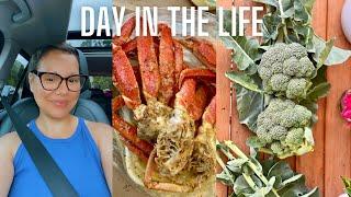 DAY IN THE LIFE || DIY raised bed, target run, crab boil + more
