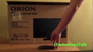 Orion 24" TV unboxing.