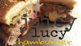 juicy lucy burger - hamburger con il cuore che fila