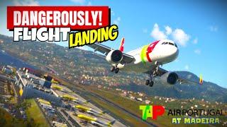 MADEIRA'S MOST DANGEROUS LANDING in a TAP AIR PORTUGAL A320!