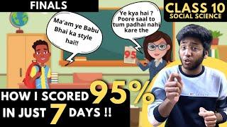 How I Scored 95% in Social Science in Just 7 Days | Class 10 Social Science Strategy with Notes