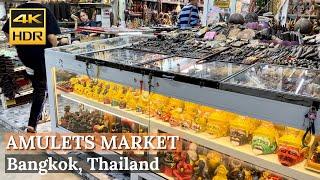 [BANGKOK] Amulets Market "Exploring Tha Phra Chan Amulet Market" | Thailand [4K HDR Walk Around]