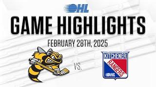 OHL Highlights: Sarnia Sting @ Kitchener Rangers Feb. 28, 2025