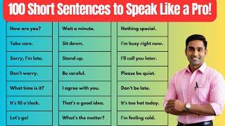 "100 Spoken English Short Sentences to Speak Confidently Like a Pro!"