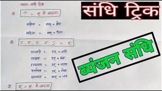 sandhi hindi grammar || sandhi viched hindi grammar trick | sandhi trick in hindi|vyanjan sandhi