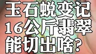 玉石蜕变记，16公斤翡翠，能切出啥？ 翡翠 翡翠原石 玉石雕刻