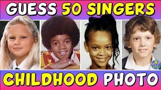 Guess the "50 SINGERS FROM A CHILDHOOD PHOTO" QUIZ!  TRIVIA/CHALLENGE