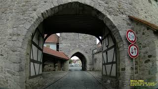 D: Stadt Schlüsselfeld. Landkreis Bamberg. Rundfahrt durch die Stadtmitte. Oktober 2019