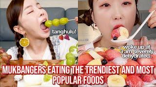 mukbangers eating the TRENDIEST and most POPULAR foods