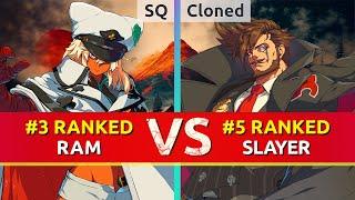 GGST ▰ SQ (#3 Ranked Ramlethal) vs Cloned (#5 Ranked Slayer). High Level Gameplay