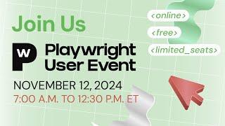 Playwright-User-Event 2024- sponsored by BlinqIO