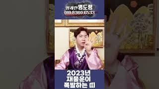 2023년 재물운이 폭발하는 BEST 띠!!  #shorts