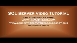 Indexes in sql server   Part 35