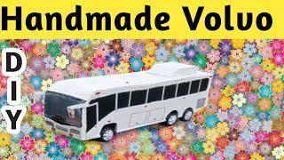 How to make cardboard volvo bus|| DIY||how to make cardboard bus at home || cardboard craft idea