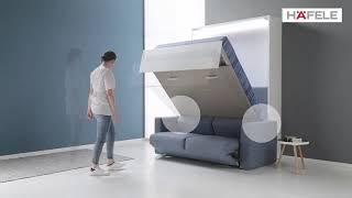 Vertical hide-away bed system: Aladino