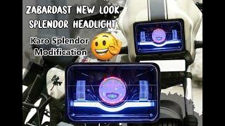 SPLENDOR HEADLIGHT WITH PROJECTOR | LED LIGHT FOR SPLENDOR | SPLENDOR MODIFICATION