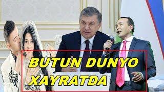 BUTUN DUNYONI HAYRATGA SOLGAN QOSHIQ