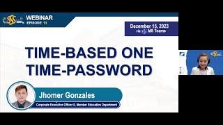 #eSSSkwela Webinar S02E11 | Time-Based One-Time Password