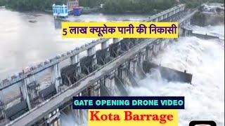 Kota Barrage Gate opening Drone Video | Kota Barrage Dam Video