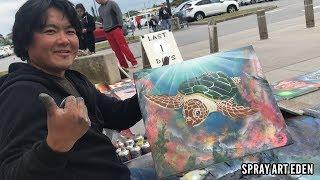 Turtle SPRAY PAINT ART by Eden スプレーペイントアート うめちゃん