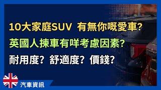 評選10大最佳家庭SUV，有無你嘅心水選擇？3大揀車要求，你同意嗎？ #英國買車 #英國揸車