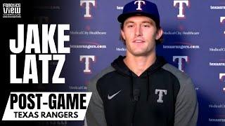 Jake Latz Reacts to Making Major League Debut With Texas Rangers & Could Hear Family in Cleveland