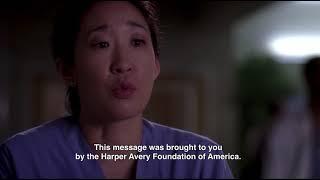 [greys anatomy] this message was brought to you by the Harper Avery Foundation of America