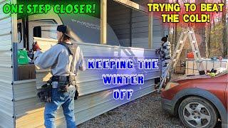 HIDING FROM WINTER | work, couple builds, tiny house, homesteading, off-grid, rv life, DIY, rv |