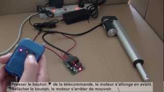 Comment utiliser kit émetteur récepteur radio 2 canaux pour commander un moteur télescopique?