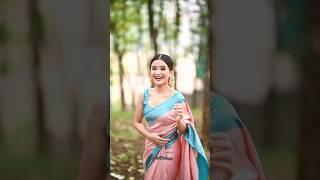 Celesti Bairagey New Instagram reels️||South Indian Girl Saree Style ||Tum Tum Song #shorts #saree