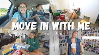 college move in with me | decorating my room, unboxing, trying on my entire closet