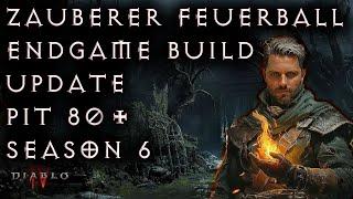 Diablo 4 - Feuerball Zauberer - Endgame Build - PIT 80+ Season 6 | Update | #diablo4 #diabloiv