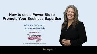 How to Use a Power Bio to Promote Your Business Expertise