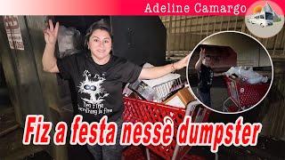 Fiz a festa nesse dumpster enchi o carrinho com muitas coisas boas