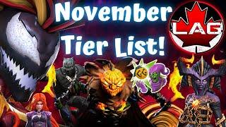 November Tier List! Scream & Jack O'Lantern Debut! Best Champions Ranked! Buffed Guardians! - MCOC