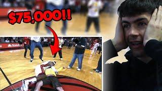 NBA Fans Making Half Court Shots For Money/Cars Compilation | BRITS React!