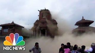 Compilation Of Nepal Earthquake's Most Dramatic Footage | NBC News